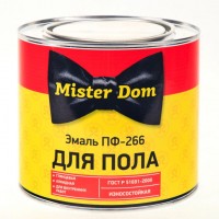Эмаль ПФ-266 для пола желто-коричневый Mister Dom фас 0,8кг/14шт.